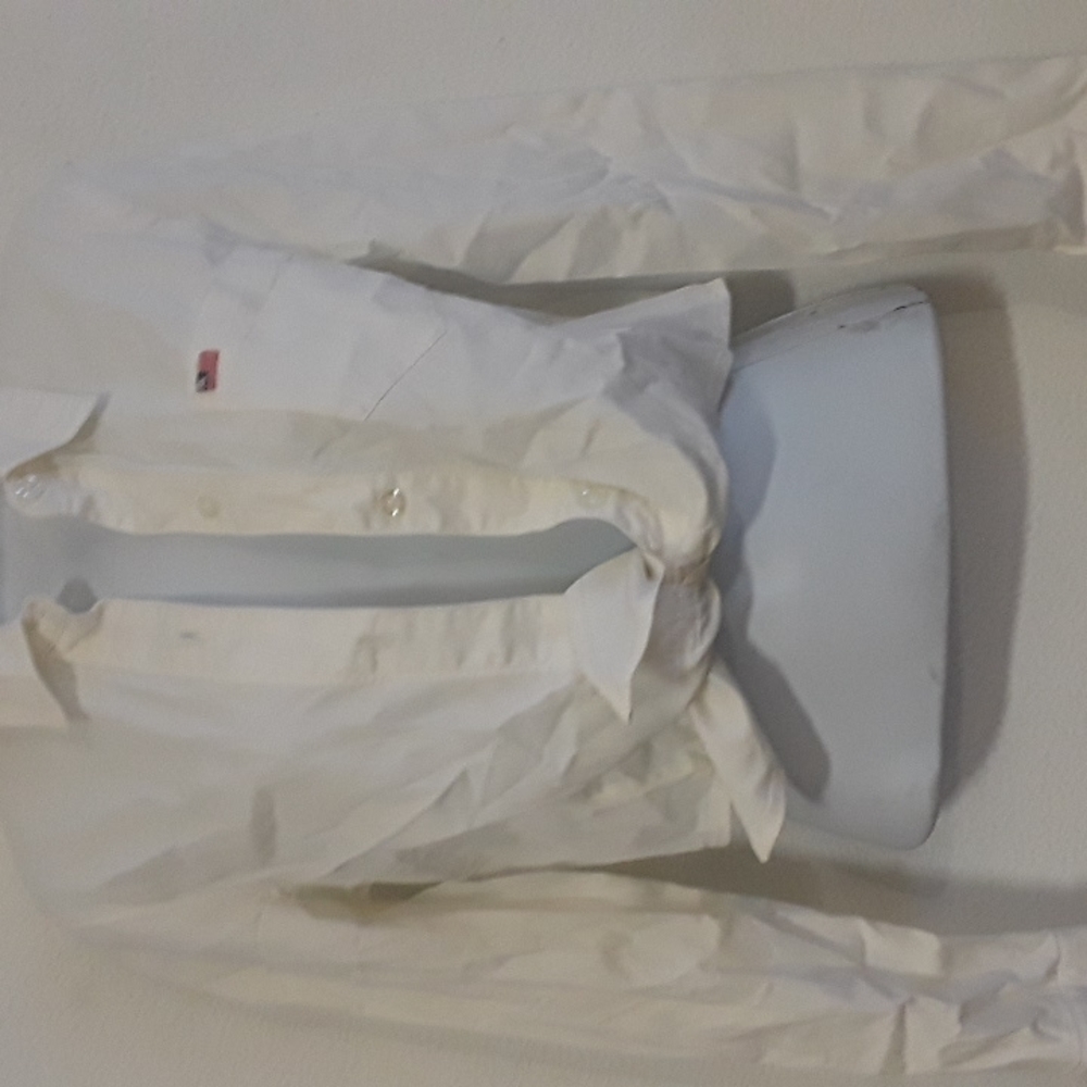 *C1 - VTG RALPH LAUREN SZ. S WHITE LONG SLEEVE TIE AT WAIST TOP